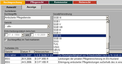 Eingegrenzte Suche über Begriffe und Zusatzkriterien (CD-ROM)